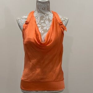 Bebe Silk Cowl Neck Top